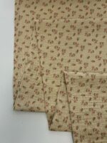 Medvilninis double gauze muslinas Smėlinis smulkios gėlytės