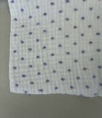 Medvilninis double gauze muslinas Baltas su alyviniais taškiukais