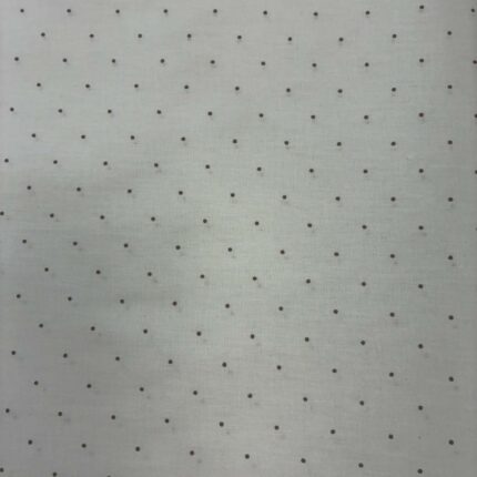Medvilninis poplinas Pieno baltumo ir rudi taškiukai