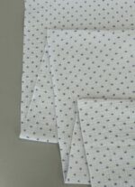 Medvilninis double gauze muslinas Baltas su alyviniais taškiukais