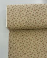 Medvilninis double gauze muslinas Smėlinis smulkios gėlytės