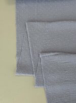 Medvilninis double gauze muslinas Melsvas su taškiukais