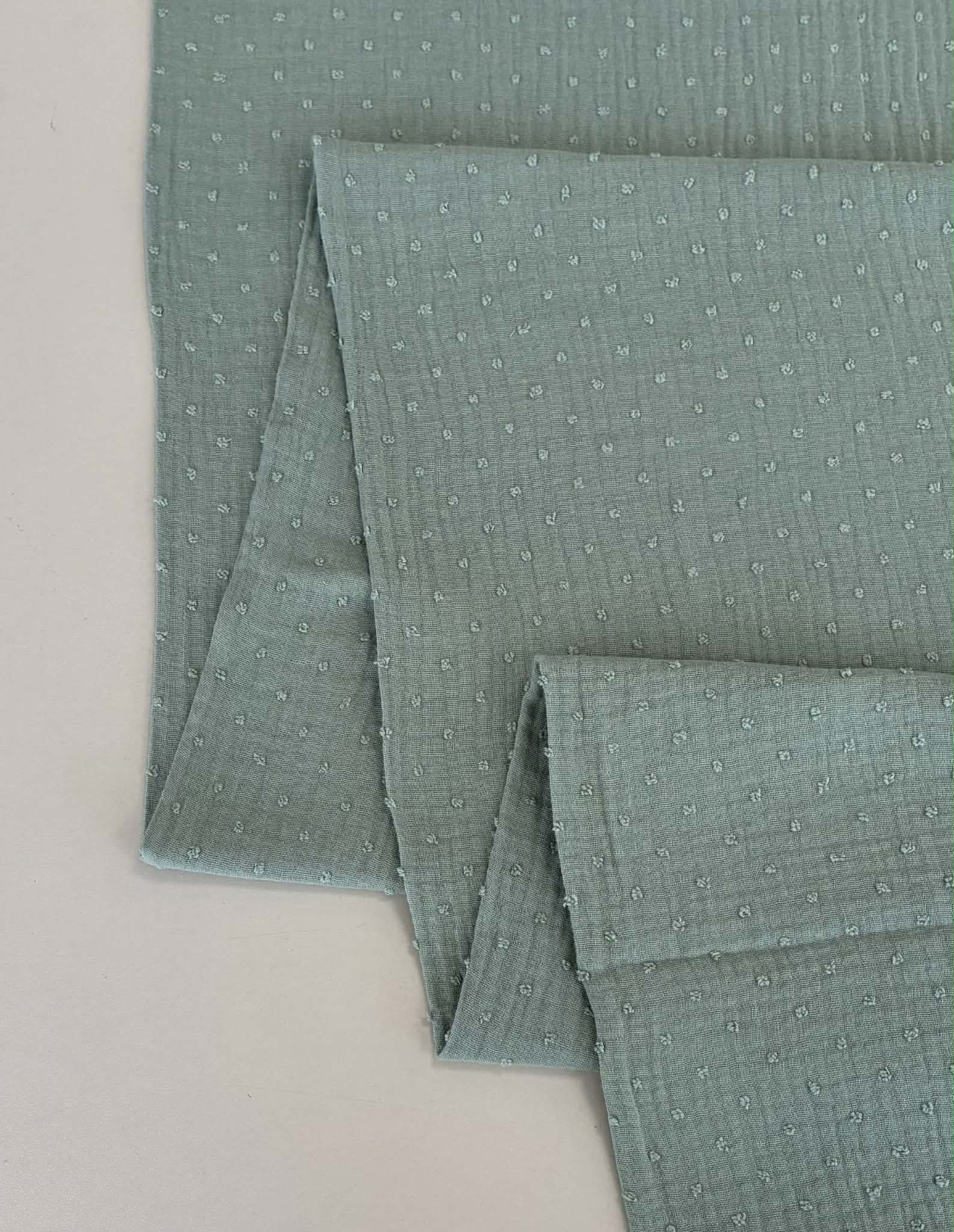 Medvilninis double gauze muslinas Mineral su taškiukais
