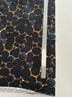 Jersio trikotažas su skaitmenine spauda Rudi ornamentai