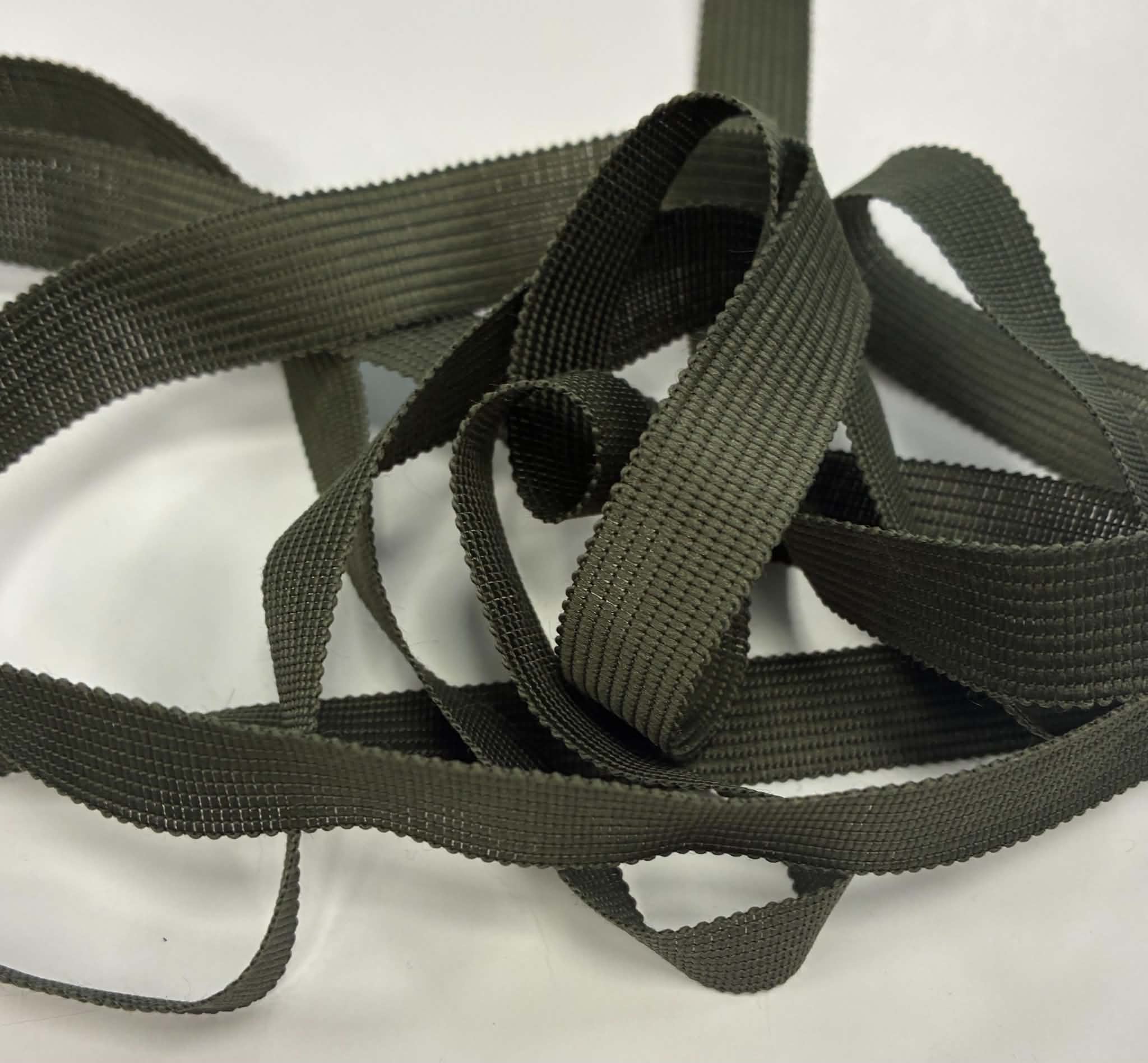 Sintetinė austa juostelė,chaki 15 mm