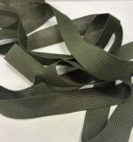 Medvilninės ir sintetinės juostelės: Sintetinė austa juostelė, chaki 20 mm