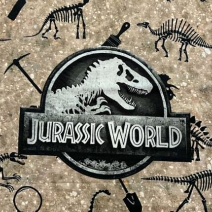 Kilpinio, skaitmeninės spaudos trikotažo panelė 45x50cm Jurassic World