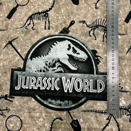 Kilpinio, skaitmeninės spaudos trikotažo panelė 45x50cm Jurassic World