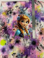 Kilpinio, skaitmeninės spaudos trikotažas, kilpinio trikotažo motyvo rinkinys Frozen Ana