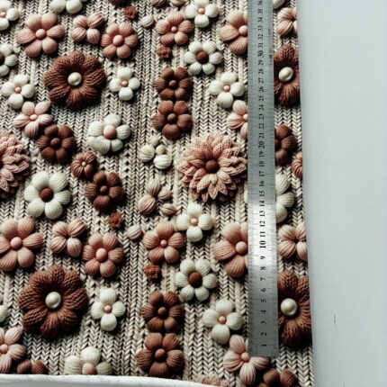 Kilpinis, skaitmeninės spaudos trikotažas Megztos gėlės