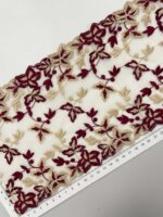 Elastinis nėrinys Bordo gėlės GIP-127