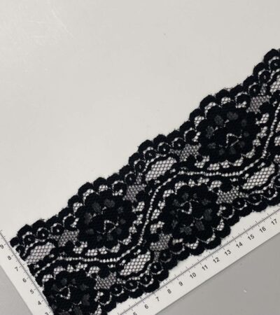 Elastinis nėrinys Juodas GIP-138