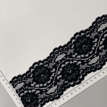 Elastinis nėrinys Juodas GIP-138