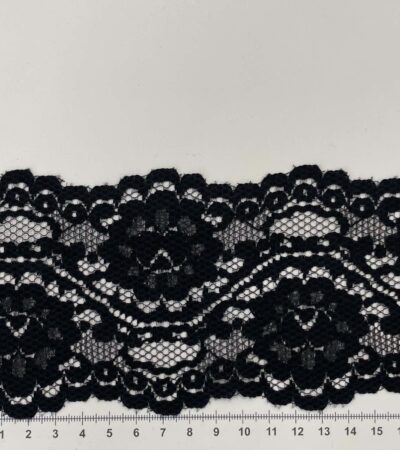 Elastinis nėrinys Juodas GIP-138