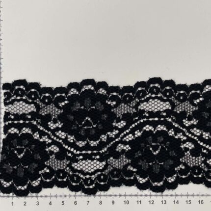 Elastinis nėrinys Juodas GIP-138