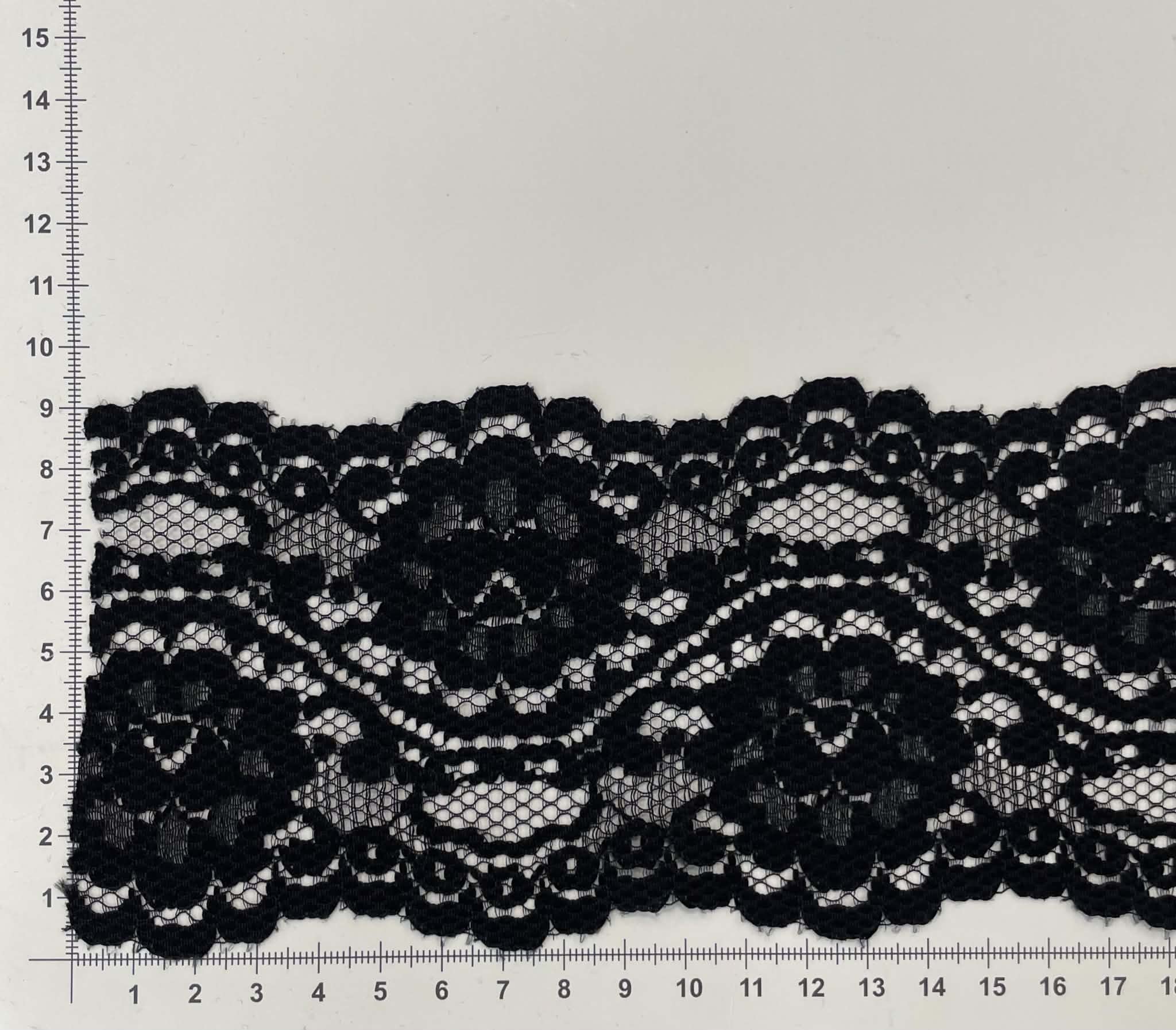 Elastinis nėrinys Juodas GIP-138