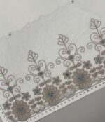 Elastinis nėrinys Pilki ornamentai GIP-131