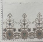 Elastinis nėrinys Pilki ornamentai GIP-131