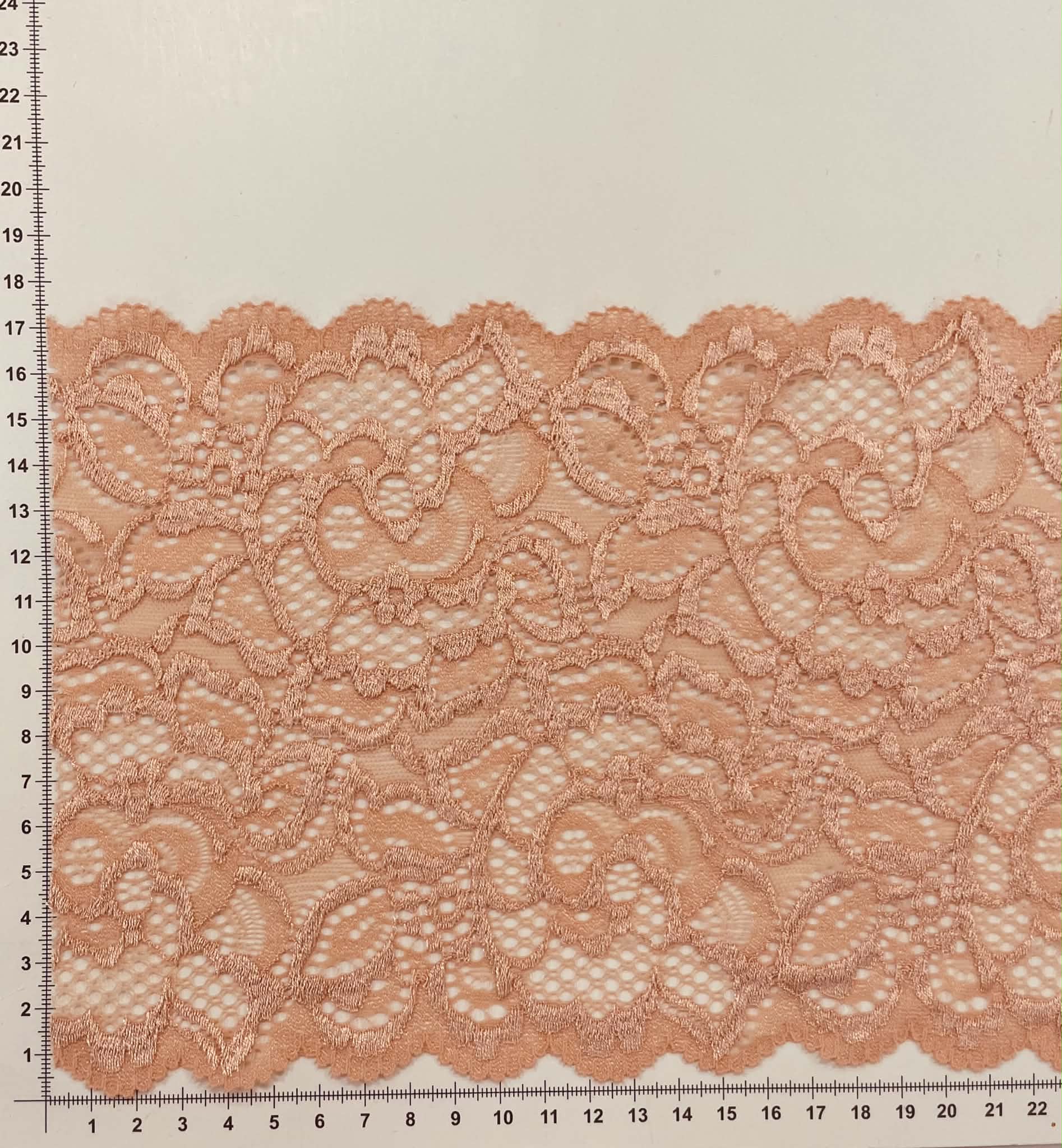 Elastinis nėrinys Švelniai persikinis GIP-156 Elastinis nėrinys Švelniai persikinis GIP-156