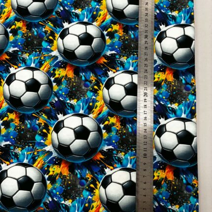 Jersio trikotažas su skaitmenine spauda Futbolo kamuoliai