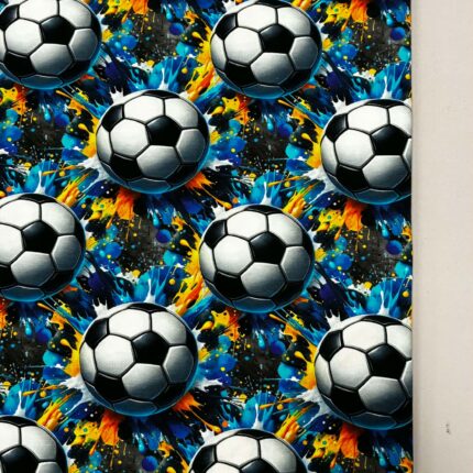 Jersio trikotažas su skaitmenine spauda Futbolo kamuoliai