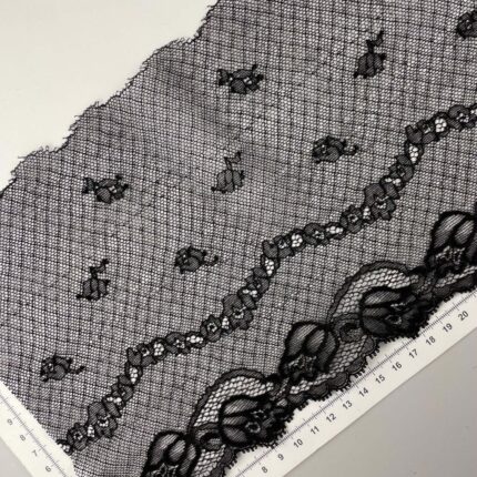 Elastinis nėrinys Juodas GIP-178