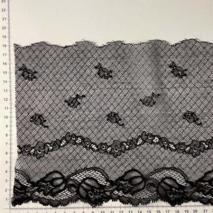 Elastinis nėrinys Juodas GIP-178