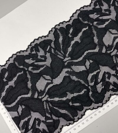 Elastinis nėrinys Juodas GIP-190