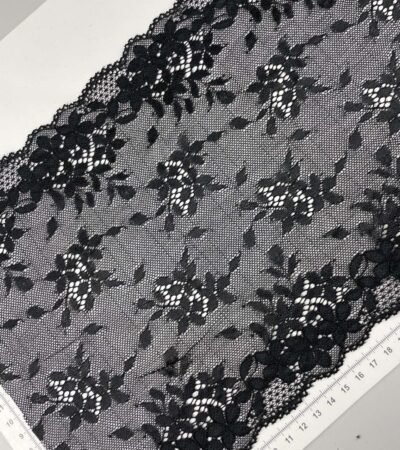 Elastinis nėrinys Juodas GIP-191
